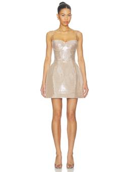 Nadine Merabi - Leyton Women's Sequin Sweetheart Mini Dress Champagne