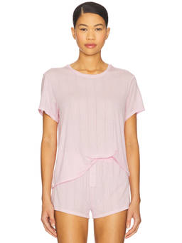 Negative Underwear - Whipped Women's Semi-Sheer Pointelle Modal Sleep Shirt Pink