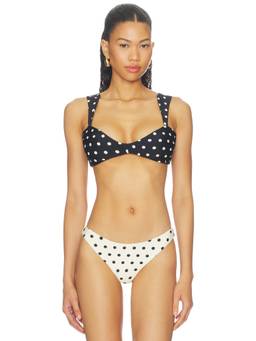 NICHOLAS - Bridget Balconette Women's Unpadded Adjustable Strap Bikini Top Black