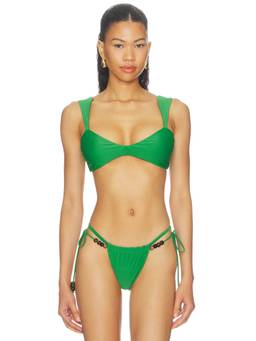NICHOLAS - Bridget Women's Unpadded Balconette Bikini Top Green