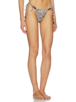 NICHOLAS - Double Strap Women's Beaded Side Tie Bikini Bottom Multi-Color