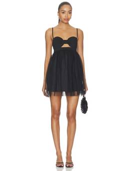 NIIHAI - Bralette Women's Cut-Out Mesh Mini Dress Black