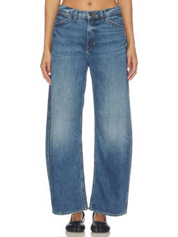 NILI LOTAN - Tribeca Women's Mid-Waist Wide Leg Jeans Blue