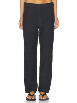 NILI LOTAN - Earl Women's Mid-Waist Straight-Leg Twill Trousers Charcoal