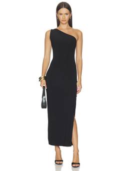 Norma Kamali - x Lifestyle Women's One Shoulder Side Slit Maxi Dress Black