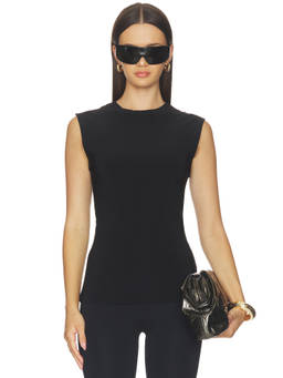 Norma Kamali - x Lifestyle Women's Sleeveless Crew Neck Tank Top Black