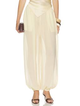 NONchalant Label - Alba Women's Elastic Waist Wide-Leg Palazzo Pants Wheat