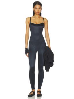 NikeSKIMS - Shine Women's Adjustable Strap One-Piece Swimsuit Obsidian
