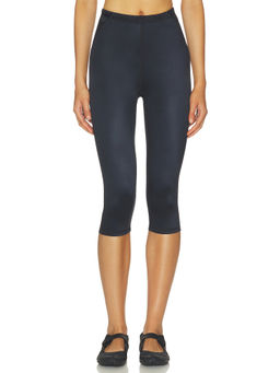 NikeSKIMS - Shine Drawcord Women's Stretch Crop Leggings Obsidian