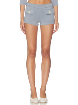 Oddli - Button Mini Women's Stretch Pull-On Shorts Grey