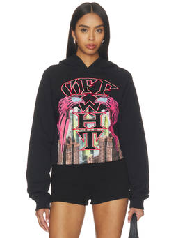 OFF-WHITE - Starcity Raglan Women's Graphic Pullover Hoodie Black