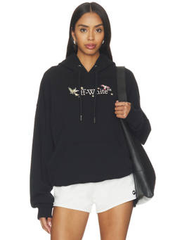 OFF-WHITE - Dream Arrow Women's Graphic Hooded Pullover Hoodie Black