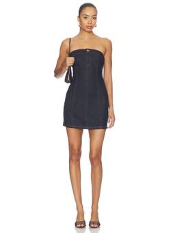 One Teaspoon - Pamela Women's Strapless Tube Mini Denim Dress Indigo