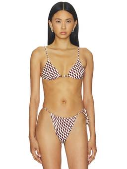 onia - Jolie Women's Unpadded Tie-Back Bikini Top Brown