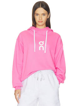 On - Club Women's Relaxed Brushed Fleece Pullover Hoodie Pink