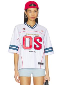 Off Season - Indiana Fever Women's Graphic V-Neck Boxy Top White