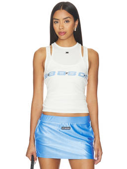 Off Season - Women's Layered Graphic Tank Top White
