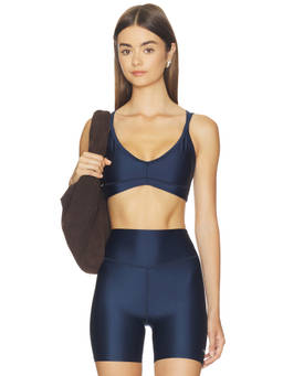 P.E Nation - Paramount Women's Padded Crisscross Back Sports Bra Dark Navy Shine