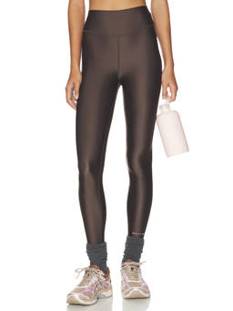 P.E Nation - Fairmont Women's High-Waist Stretch Leggings Coffee Shine