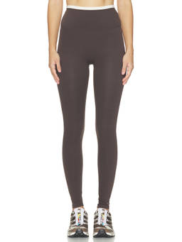P.E Nation - Vita Women's Stretch Full Length Leggings Coffee & Whisper White
