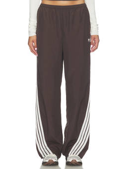 P.E Nation - Radius Women's Lightweight Ripstop Pull-On Trackpants Coffee & White