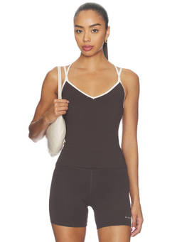 P.E Nation - Paramount Women's Removable Pads Adjustable Strap Sports Bra Coffee