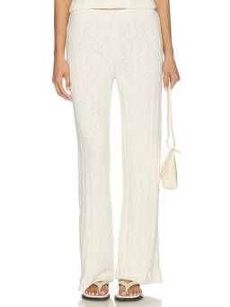 perfectwhitetee - Leilani Women's Elastic Waist Wide-Leg Palazzo Pants Natural