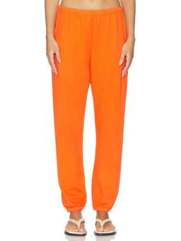 perfectwhitetee - Johnny Women's Easy Elastic Waist Sweatpants Orange