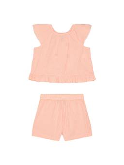 POLO RALPH LAUREN - Madras Ruffle Women's Sleeveless Short Set Pink