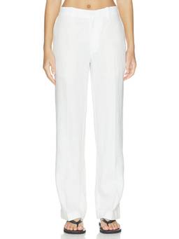 POLO RALPH LAUREN - Linen Straight Women's Straight-Leg Trousers Nevis