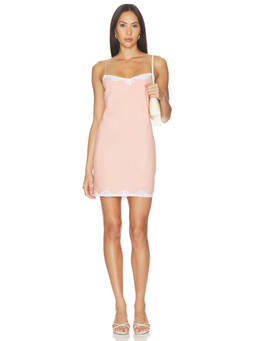 Posse - Tabitha Mini Women's Lace Trim Tencel Slip Nightdress Pink
