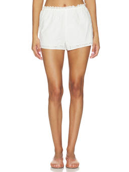 Posse - Organic Cotton Women's Pull-On Eyelet Shorts Vintage White