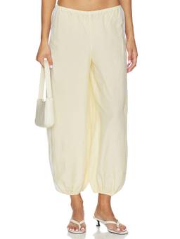 Posse - Tabitha Women's Lace Trim Pull-On Balloon Pants Buttermilk