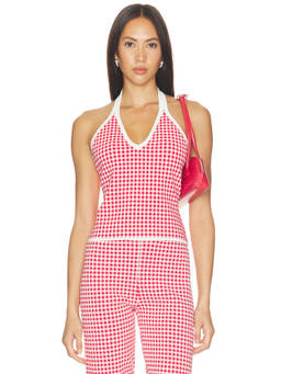 Posse - Micah Women's Sleeveless Halter Neck Top Red
