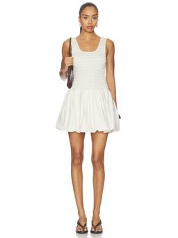 PISTOLA - Ilona Women's Smocked Bubble Hem Mini Dress Off White
