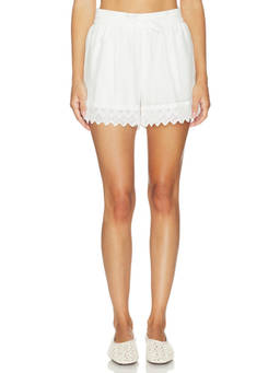 PISTOLA - Silk Blend Women's Drawstring Camp Shorts Off White