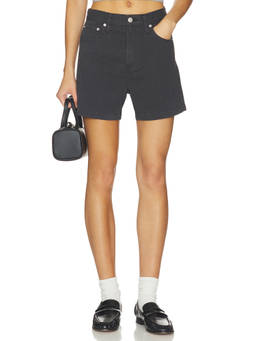 PISTOLA - Kimora Women's High Rise A-Line Linen Blend Shorts Black