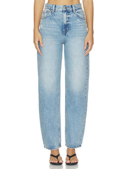 PISTOLA - Wes Women's High Rise Distressed Barrel Jeans Blue