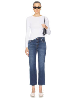 PISTOLA - Issa Women's Mid-Rise Ankle Straight-Leg Jeans Blue