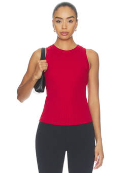 PISTOLA - Nissi Women's Ribbed Racer Back Tank Top Red