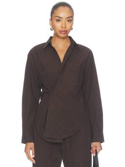 PISTOLA - Mila Women's Wrap Button-Down Shirt Hot Toddy
