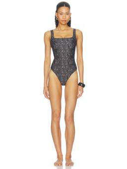 POST SWIM - Jessica Women's Removable Padded One Piece Swimsuit Brown