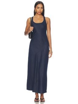 Rag & Bone - Ultra Featherweight Women's Sleeveless Scoop Neck Maxi Dress Blue