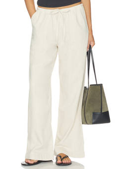 Rag & Bone - Ultra Featherweight Women's Drawstring Wide Leg Jeans Sand Stone