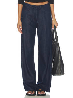 Rag & Bone - Phoebe Featherweight Women's Drawstring Wide-Leg Jeans Indigo