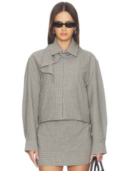 Rag & Bone - Krista Women's Zippered Tweed Jacket Black
