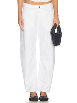 Rag & Bone - Stevie Utility Women's Mid-Waist Tapered Trousers White