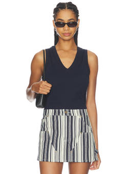 RENGGLI - Women's Sleeveless V-Neck Tank Top Midnight