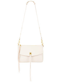 Rebecca Minkoff - Darren Leather Top Zip Shoulder Bag Stone