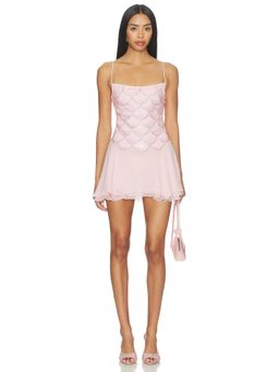 Retrofete - Dreeny Women's Sequin Embellished Strappy Mini Dress Pink